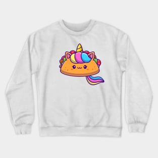 Cute Unicorn Taco Crewneck Sweatshirt